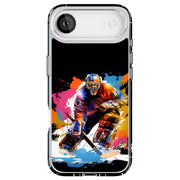 Hockey Grunge Tough Cases For Apple iPhone (17, 16, 15, 14, 13, 12, 11, X, SE, 8, 7/ Air, Plus, Pro, Max, Mini, XR, XS), Print in USA