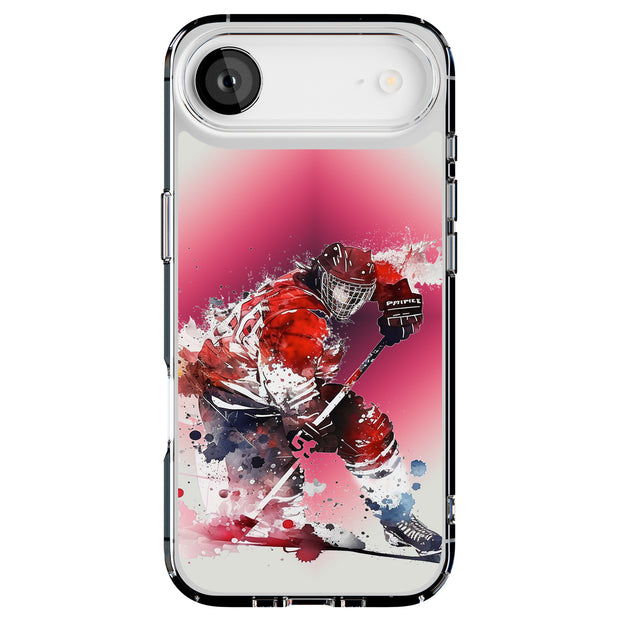 Hockey Painting Tough Cases For Apple iPhone (17, 16, 15, 14, 13, 12, 11, X, SE, 8, 7/ Air, Plus, Pro, Max, Mini, XR, XS), Print in USA
