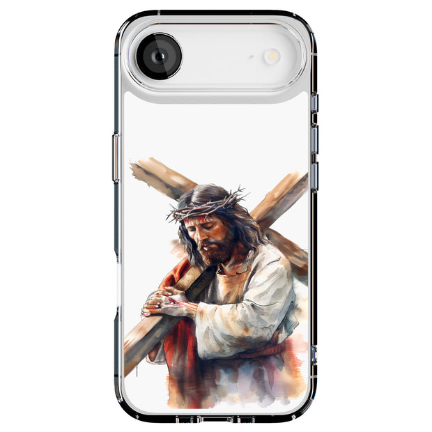 Jesus Cross 2 Tough Cases For Apple iPhone (17, 16, 15, 14, 13, 12, 11, X, SE, 8, 7/ Air, Plus, Pro, Max, Mini, XR, XS), Print in USA