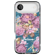 Believe Flowers Tough Cases For Apple iPhone (17, 16, 15, 14, 13, 12, 11, X, SE, 8, 7/ Air, Plus, Pro, Max, Mini, XR, XS), Print in USA