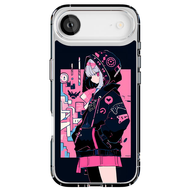 Pink Anime Girl Tough Cases For Apple iPhone (17, 16, 15, 14, 13, 12, 11, X, SE, 8, 7/ Air, Plus, Pro, Max, Mini, XR, XS), Print in USA