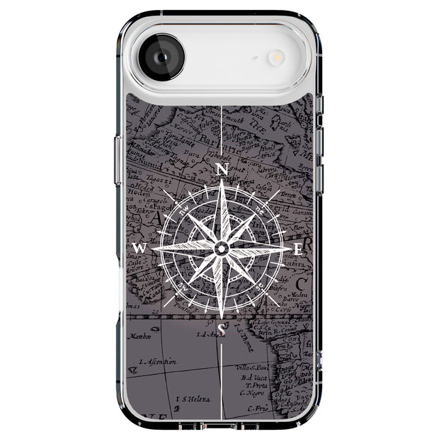 Map Compass Tough Cases For Apple iPhone (17, 16, 15, 14, 13, 12, 11, X, SE, 8, 7/ Air, Plus, Pro, Max, Mini, XR, XS), Print in USA
