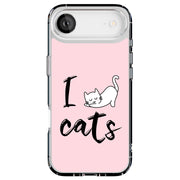 I Love Cats Tough Cases For Apple iPhone (17, 16, 15, 14, 13, 12, 11, X, SE, 8, 7/ Air, Plus, Pro, Max, Mini, XR, XS), Print in USA