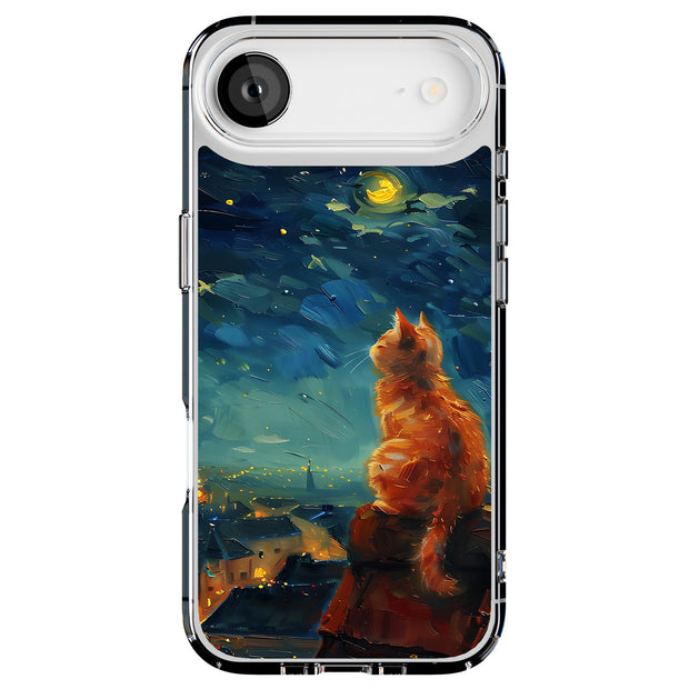 Cat Night 2 Tough Cases For Apple iPhone (17, 16, 15, 14, 13, 12, 11, X, SE, 8, 7/ Air, Plus, Pro, Max, Mini, XR, XS), Print in USA