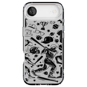 Baseball Icons Tough Cases For Apple iPhone (17, 16, 15, 14, 13, 12, 11, X, SE, 8, 7/ Air, Plus, Pro, Max, Mini, XR, XS), Print in USA
