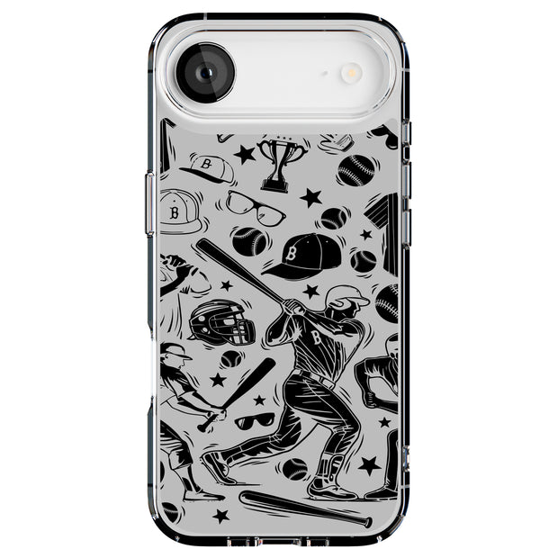 Baseball Icons Tough Cases For Apple iPhone (17, 16, 15, 14, 13, 12, 11, X, SE, 8, 7/ Air, Plus, Pro, Max, Mini, XR, XS), Print in USA