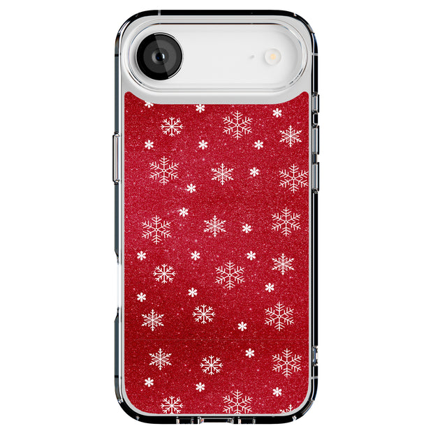 Snowflake Red 1 Tough Cases For Apple iPhone (17, 16, 15, 14, 13, 12, 11, X, SE, 8, 7/ Air, Plus, Pro, Max, Mini, XR, XS), Print in USA