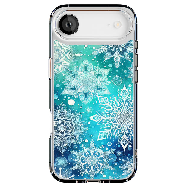 Xmas Snowflake Tough Cases For Apple iPhone (17, 16, 15, 14, 13, 12, 11, X, SE, 8, 7/ Air, Plus, Pro, Max, Mini, XR, XS), Print in USA