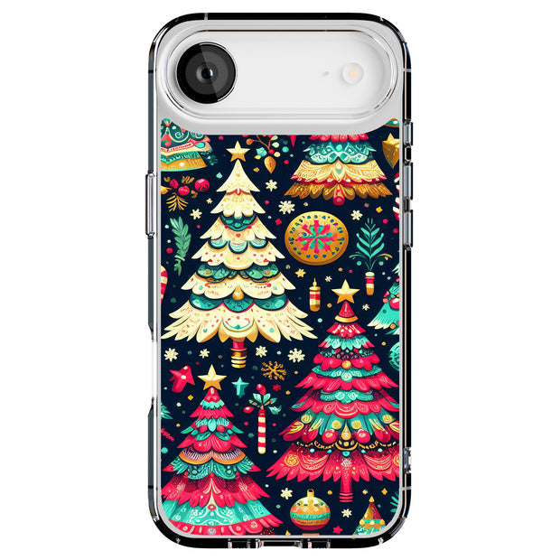 Xmas Trees Tough Cases For Apple iPhone (17, 16, 15, 14, 13, 12, 11, X, SE, 8, 7/ Air, Plus, Pro, Max, Mini, XR, XS), Print in USA