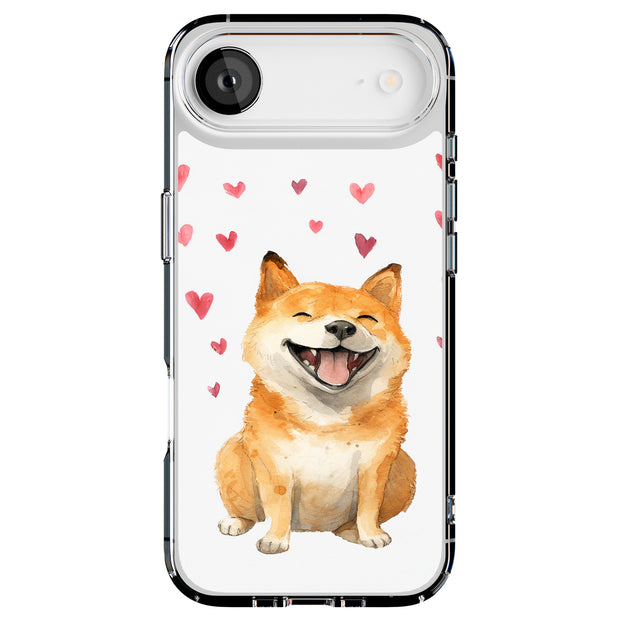 Shiba Inu Love Tough Cases For Apple iPhone (17, 16, 15, 14, 13, 12, 11, X, SE, 8, 7/ Air, Plus, Pro, Max, Mini, XR, XS), Print in USA