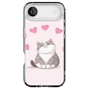 Cute Cat Love Tough Cases For Apple iPhone (17, 16, 15, 14, 13, 12, 11, X, SE, 8, 7/ Air, Plus, Pro, Max, Mini, XR, XS), Print in USA