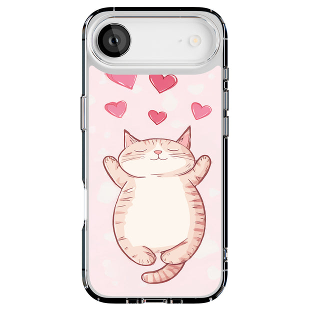 Cute Sleepy Cat Tough Cases For Apple iPhone (17, 16, 15, 14, 13, 12, 11, X, SE, 8, 7/ Air, Plus, Pro, Max, Mini, XR, XS), Print in USA