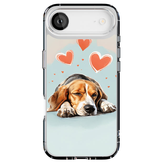 Sleepy Foxhound Tough Cases For Apple iPhone (17, 16, 15, 14, 13, 12, 11, X, SE, 8, 7/ Air, Plus, Pro, Max, Mini, XR, XS), Print in USA