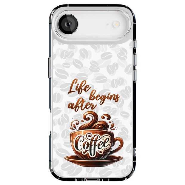Coffee Life Tough Cases For Apple iPhone (17, 16, 15, 14, 13, 12, 11, X, SE, 8, 7/ Air, Plus, Pro, Max, Mini, XR, XS), Print in USA