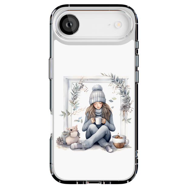 Winter Girl Tough Cases For Apple iPhone (17, 16, 15, 14, 13, 12, 11, X, SE, 8, 7/ Air, Plus, Pro, Max, Mini, XR, XS), Print in USA