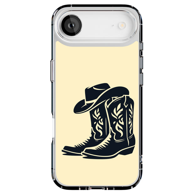 Cowboy Hat Boot Tough Cases For Apple iPhone (17, 16, 15, 14, 13, 12, 11, X, SE, 8, 7/ Air, Plus, Pro, Max, Mini, XR, XS), Print in USA