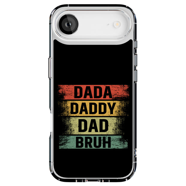 Funny Dad Bruh Tough Cases For Apple iPhone (17, 16, 15, 14, 13, 12, 11, X, SE, 8, 7/ Air, Plus, Pro, Max, Mini, XR, XS), Print in USA