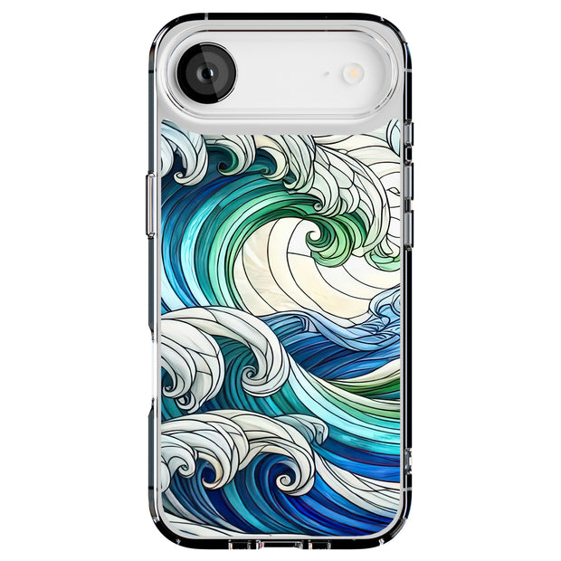 Glass Wave 1 Tough Cases For Apple iPhone (17, 16, 15, 14, 13, 12, 11, X, SE, 8, 7/ Air, Plus, Pro, Max, Mini, XR, XS), Print in USA