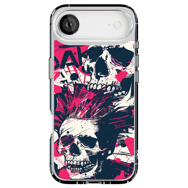 Punk Skulls 2 Tough Cases For Apple iPhone (17, 16, 15, 14, 13, 12, 11, X, SE, 8, 7/ Air, Plus, Pro, Max, Mini, XR, XS), Print in USA