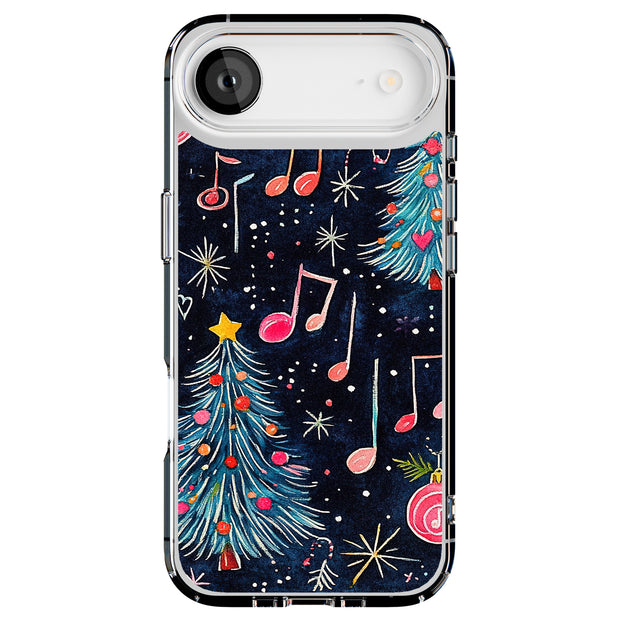 Xmas Music Note Tough Cases For Apple iPhone (17, 16, 15, 14, 13, 12, 11, X, SE, 8, 7/ Air, Plus, Pro, Max, Mini, XR, XS), Print in USA