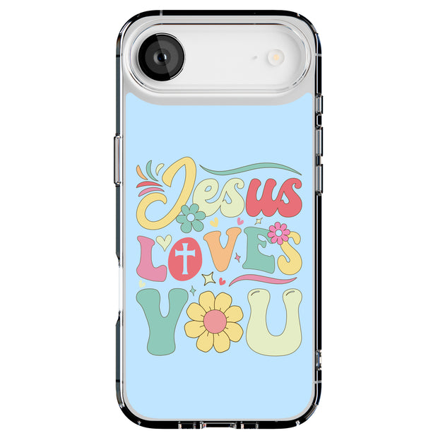 Jesus Love U 3 Tough Cases For Apple iPhone (17, 16, 15, 14, 13, 12, 11, X, SE, 8, 7/ Air, Plus, Pro, Max, Mini, XR, XS), Print in USA