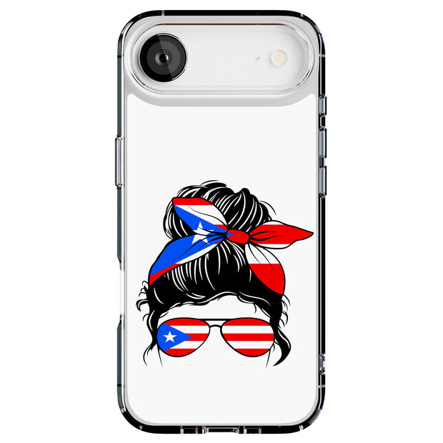 Puerto Rico Bow Tough Cases For Apple iPhone (17, 16, 15, 14, 13, 12, 11, X, SE, 8, 7/ Air, Plus, Pro, Max, Mini, XR, XS), Print in USA