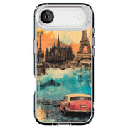 Paris Collage 2 Tough Cases For Apple iPhone (17, 16, 15, 14, 13, 12, 11, X, SE, 8, 7/ Air, Plus, Pro, Max, Mini, XR, XS), Print in USA