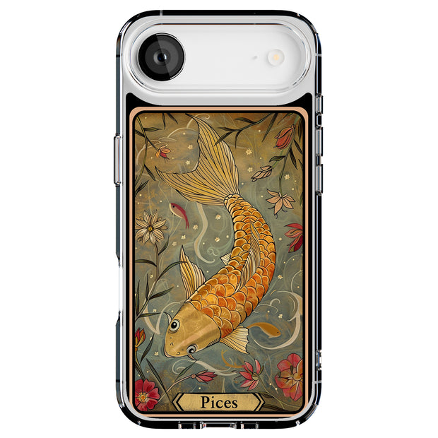 Zodiac Pices Tough Cases For Apple iPhone (17, 16, 15, 14, 13, 12, 11, X, SE, 8, 7/ Air, Plus, Pro, Max, Mini, XR, XS), Print in USA