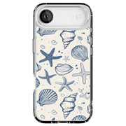 Blue Sea Shells Tough Cases For Apple iPhone (17, 16, 15, 14, 13, 12, 11, X, SE, 8, 7/ Air, Plus, Pro, Max, Mini, XR, XS), Print in USA