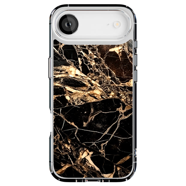 Gold Marble Tough Cases For Apple iPhone (17, 16, 15, 14, 13, 12, 11, X, SE, 8, 7/ Air, Plus, Pro, Max, Mini, XR, XS), Print in USA