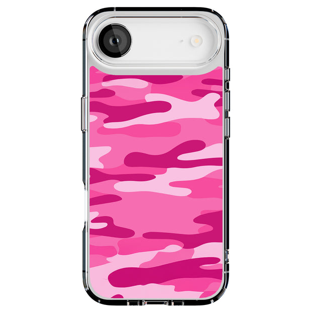 Pink Camouflage Tough Cases For Apple iPhone (17, 16, 15, 14, 13, 12, 11, X, SE, 8, 7/ Air, Plus, Pro, Max, Mini, XR, XS), Print in USA