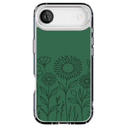 Flower Line Art Tough Cases For Apple iPhone (17, 16, 15, 14, 13, 12, 11, X, SE, 8, 7/ Air, Plus, Pro, Max, Mini, XR, XS), Print in USA