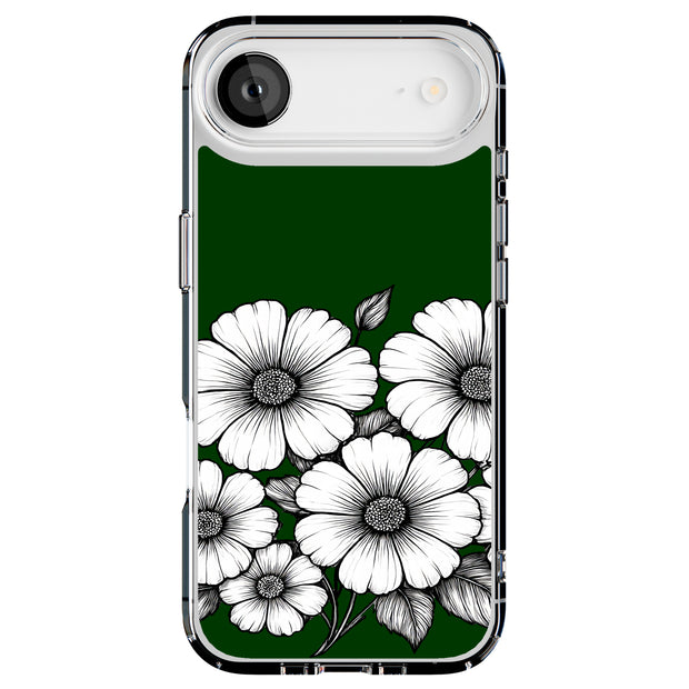 Line Art Floral Tough Cases For Apple iPhone (17, 16, 15, 14, 13, 12, 11, X, SE, 8, 7/ Air, Plus, Pro, Max, Mini, XR, XS), Print in USA