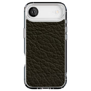 Black Leather Tough Cases For Apple iPhone (17, 16, 15, 14, 13, 12, 11, X, SE, 8, 7/ Air, Plus, Pro, Max, Mini, XR, XS), Print in USA
