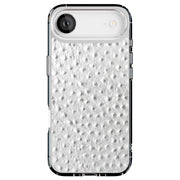 White Ostrich Tough Cases For Apple iPhone (17, 16, 15, 14, 13, 12, 11, X, SE, 8, 7/ Air, Plus, Pro, Max, Mini, XR, XS), Print in USA