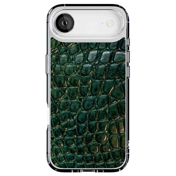 Green Alligator Tough Cases For Apple iPhone (17, 16, 15, 14, 13, 12, 11, X, SE, 8, 7/ Air, Plus, Pro, Max, Mini, XR, XS), Print in USA