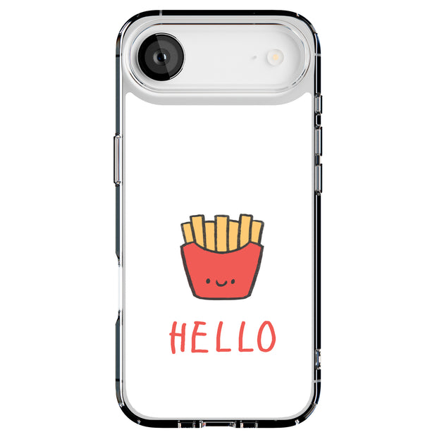 Hello Fries Tough Cases For Apple iPhone (17, 16, 15, 14, 13, 12, 11, X, SE, 8, 7/ Air, Plus, Pro, Max, Mini, XR, XS), Print in USA