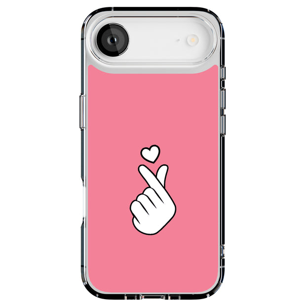 Finger Heart Tough Cases For Apple iPhone (17, 16, 15, 14, 13, 12, 11, X, SE, 8, 7/ Air, Plus, Pro, Max, Mini, XR, XS), Print in USA
