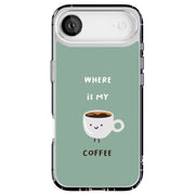 Where My Coffee Tough Cases For Apple iPhone (17, 16, 15, 14, 13, 12, 11, X, SE, 8, 7/ Air, Plus, Pro, Max, Mini, XR, XS), Print in USA