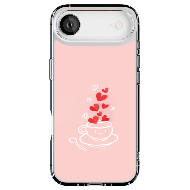 A Cup of Hearts Tough Cases For Apple iPhone (17, 16, 15, 14, 13, 12, 11, X, SE, 8, 7/ Air, Plus, Pro, Max, Mini, XR, XS), Print in USA