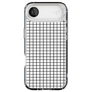 Blk White Grid Tough Cases For Apple iPhone (17, 16, 15, 14, 13, 12, 11, X, SE, 8, 7/ Air, Plus, Pro, Max, Mini, XR, XS), Print in USA