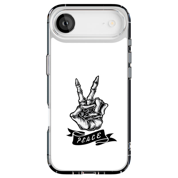 Peace Skeleton Tough Cases For Apple iPhone (17, 16, 15, 14, 13, 12, 11, X, SE, 8, 7/ Air, Plus, Pro, Max, Mini, XR, XS), Print in USA