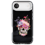 Flower Skull Tough Cases For Apple iPhone (17, 16, 15, 14, 13, 12, 11, X, SE, 8, 7/ Air, Plus, Pro, Max, Mini, XR, XS), Print in USA