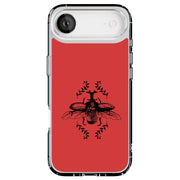 Beetle On Red Tough Cases For Apple iPhone (17, 16, 15, 14, 13, 12, 11, X, SE, 8, 7/ Air, Plus, Pro, Max, Mini, XR, XS), Print in USA