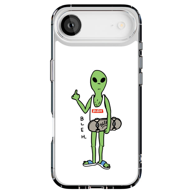 Bleh Alien Wht Tough Cases For Apple iPhone (17, 16, 15, 14, 13, 12, 11, X, SE, 8, 7/ Air, Plus, Pro, Max, Mini, XR, XS), Print in USA