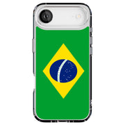 Flag Brazil Tough Cases For Apple iPhone (17, 16, 15, 14, 13, 12, 11, X, SE, 8, 7/ Air, Plus, Pro, Max, Mini, XR, XS), Print in USA