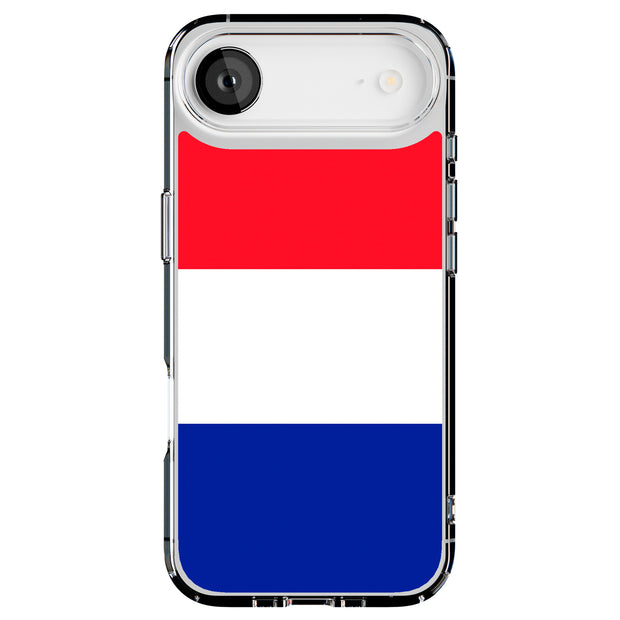 Flag France Tough Cases For Apple iPhone (17, 16, 15, 14, 13, 12, 11, X, SE, 8, 7/ Air, Plus, Pro, Max, Mini, XR, XS), Print in USA