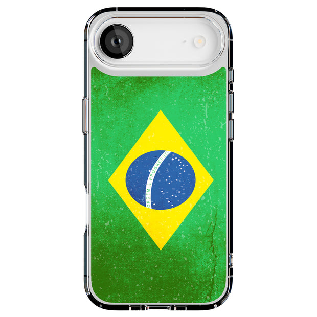 Old Flag Brazil Tough Cases For Apple iPhone (17, 16, 15, 14, 13, 12, 11, X, SE, 8, 7/ Air, Plus, Pro, Max, Mini, XR, XS), Print in USA