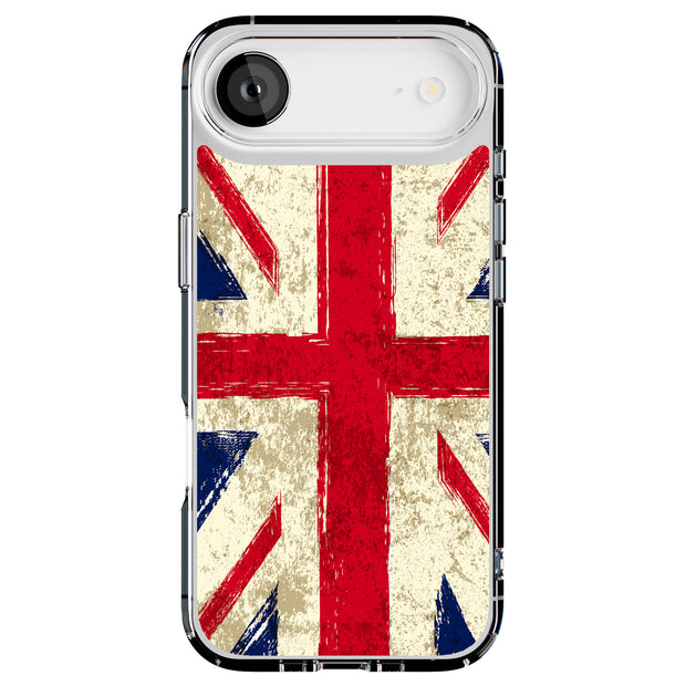 Old UK Flag Tough Cases For Apple iPhone (17, 16, 15, 14, 13, 12, 11, X, SE, 8, 7/ Air, Plus, Pro, Max, Mini, XR, XS), Print in USA