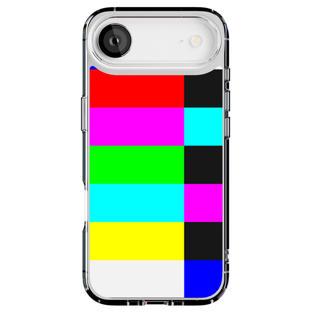 TV Color Bars Tough Cases For Apple iPhone (17, 16, 15, 14, 13, 12, 11, X, SE, 8, 7/ Air, Plus, Pro, Max, Mini, XR, XS), Print in USA